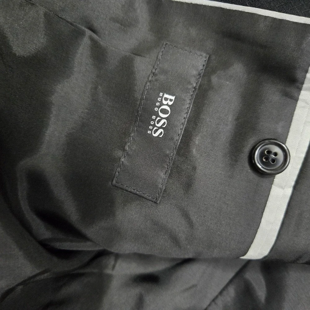 Hugo Boss Blazer Mens 36R Black Wool Blend Sport Coat Jacket Colombo Turkey Suit